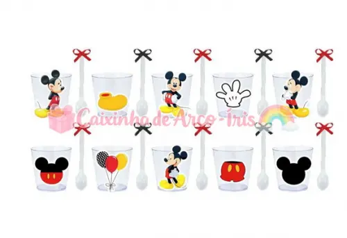 Copinhos com Colherzinhas: Mickey Mouse