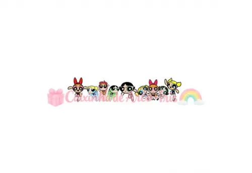 100 Mini Apliques 3,5cm: Meninas Superpoderosas