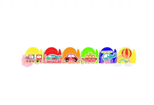 100 Forminhas / Toppers: Meios de Transporte