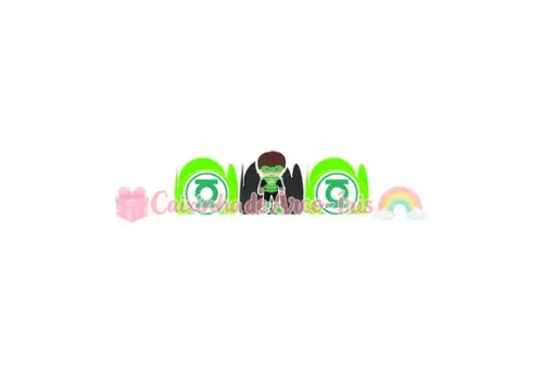 100 Forminhas / Toppers: Lanterna Verde Cute