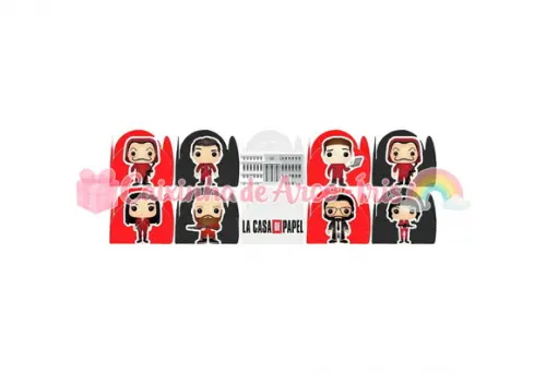 100 Forminhas / Toppers: La Casa de Papel