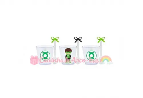 Copinhos com Colherzinhas: Lanterna Verde Cute