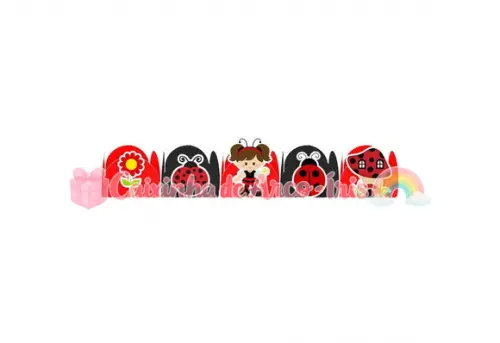 100 Forminhas / Toppers: Joaninha