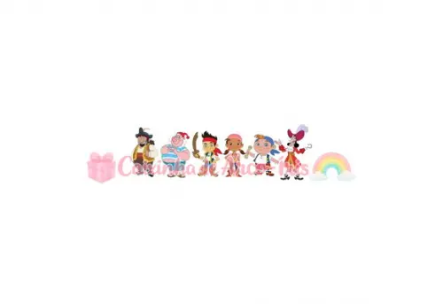 100 Mini Apliques 3,5cm: Jake e os Piratas