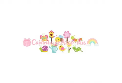 100 Mini Apliques 3,5cm: Jardim Encantado