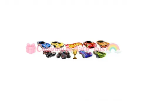 100 Mini Apliques 3,5cm: Hot Wheels