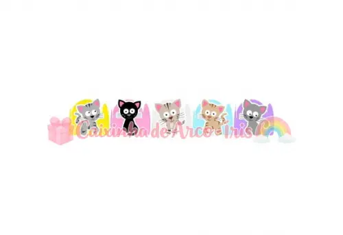 100 Forminhas / Toppers: Gatinho