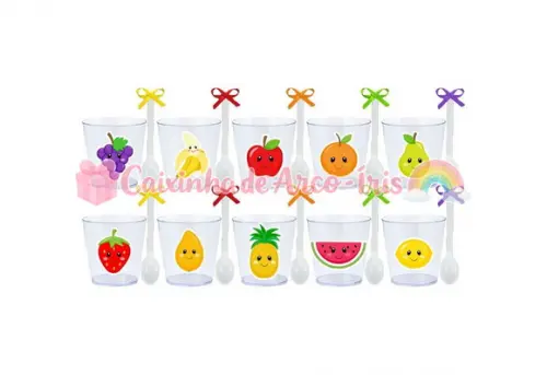 Copinhos com Colherzinhas: Frutinhas Quitandinha