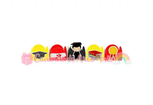 100 Forminhas / Toppers: Formatura Menino