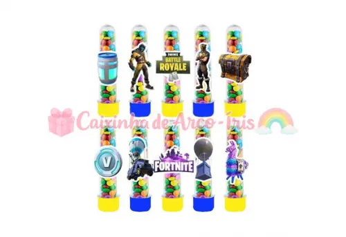 Tubetes com Apliques 3d: Fortnite