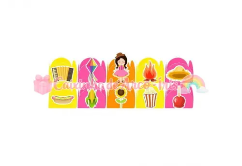 100 Forminhas / Toppers: Festa Junina Menina