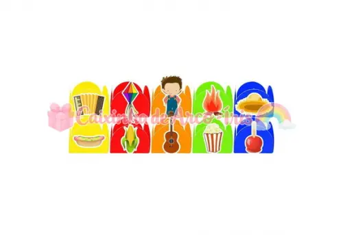 100 Forminhas / Toppers: Festa Junina Menino