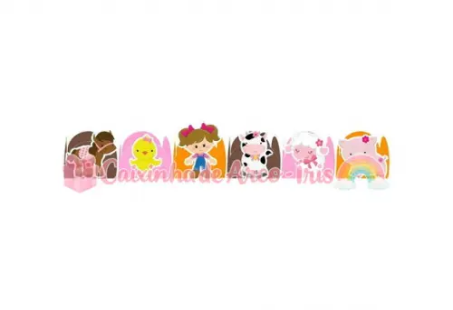 100 Forminhas / Toppers: Fazendinha Menina