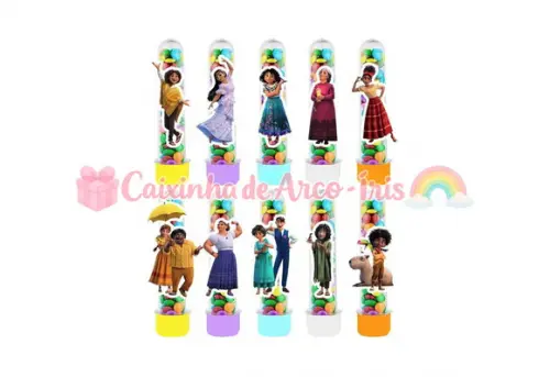Tubetes com Apliques 3d: Encanto