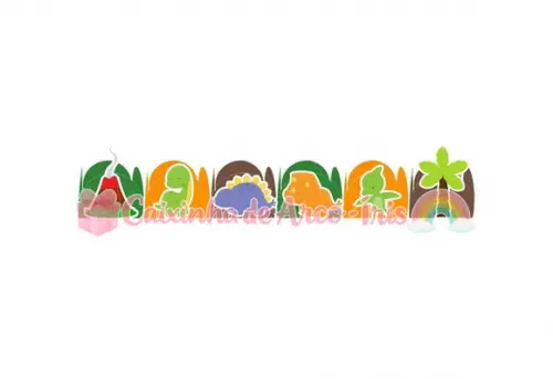 100 Forminhas / Toppers: Dinossauros Cute