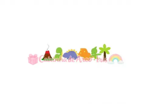 100 Mini Apliques 3,5cm: Dinossauros Cute