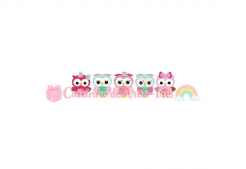 100 Mini Apliques 3,5cm: Corujinha