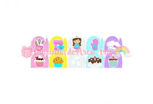 100 Forminhas / Toppers: Confeitaria