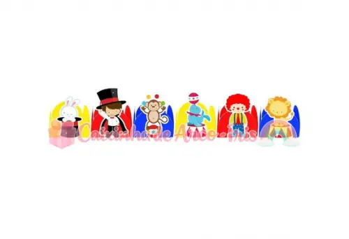 100 Forminhas / Toppers: Circo Menino