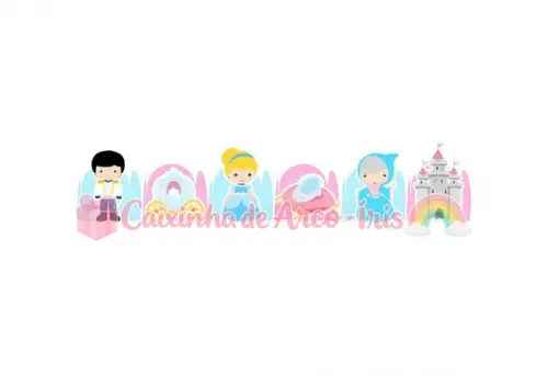 100 Forminhas / Toppers: Cinderela Cute