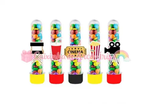 Tubetes com Apliques 3d: Cinema Hollywood