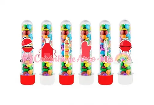 Tubetes com Apliques 3d: Churrasco