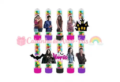 Tubetes com Apliques 3d: Chica Vampiro