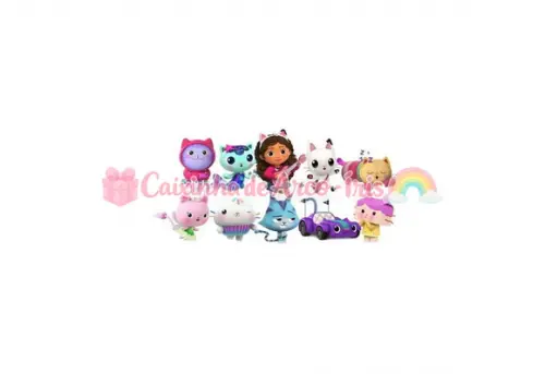 100 Mini Apliques 3,5cm: Casa Mágica da Gabby