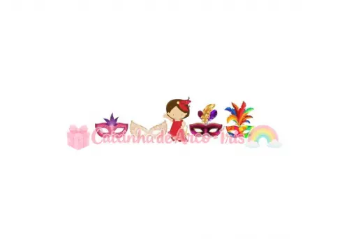 100 Mini Apliques 3,5cm: Carnaval Menina