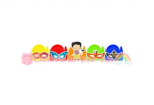 100 Forminhas / Toppers: Carnaval Menino