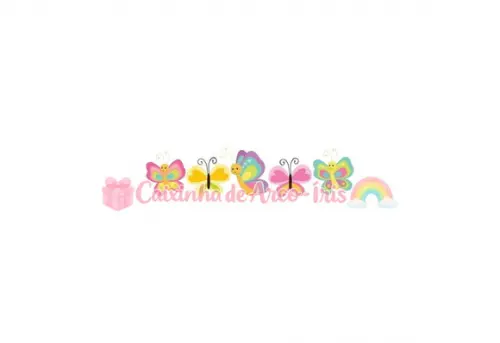 100 Mini Apliques 3,5cm: Borboleta