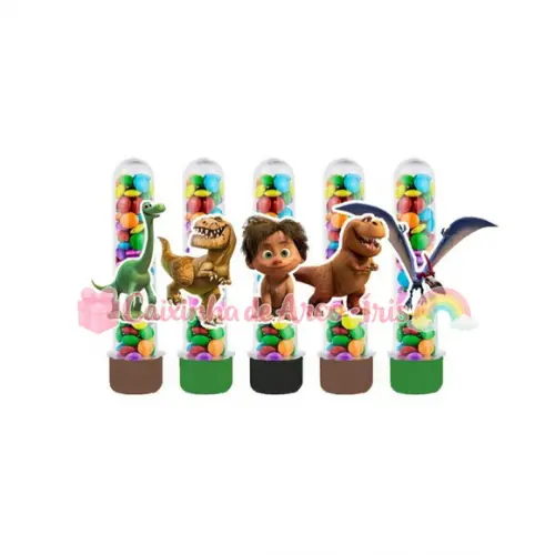 Tubetes com Apliques 3d: Bom Dinossauro