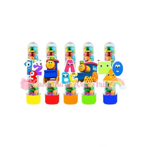Tubetes com Apliques 3d: Bob, o Trem