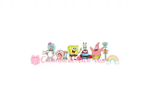 100 Mini Apliques 3,5cm: Bob Esponja