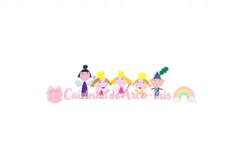 100 Mini Apliques 3,5cm: Ben e Holly Menina