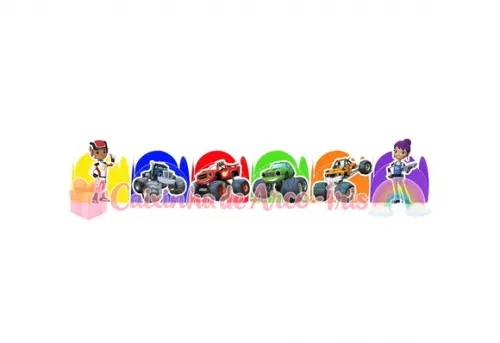 100 Forminhas / Toppers: Blaze And The Monster Machines