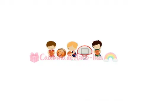 100 Mini Apliques 3,5cm: Basquete