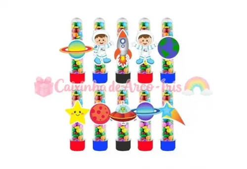 Tubetes com Apliques 3d: Astronauta