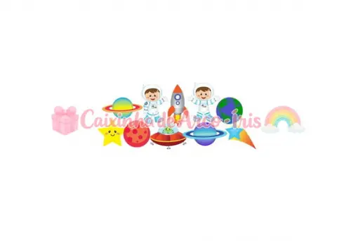 100 Mini Apliques 3,5cm: Astronauta