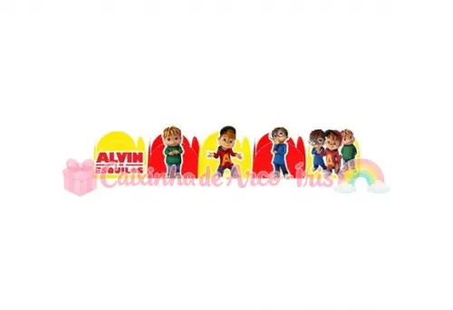 100 Forminhas / Toppers: Alvin e os Esquilos