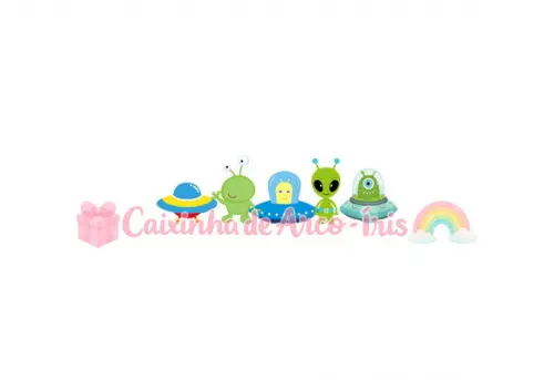 100 Mini Apliques 3,5cm: Alienígena