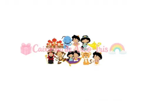 100 Mini Apliques 3,5cm: Aladdin