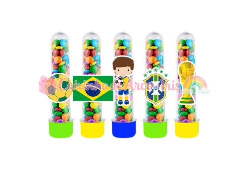 Apliques para Tubetes: Copa do Mundo Brasil