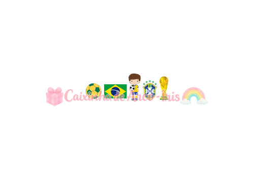 100 Mini Apliques 3,5cm: Copa do Mundo Brasil