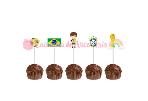 100 Forminhas / Toppers: Copa do Mundo Brasil