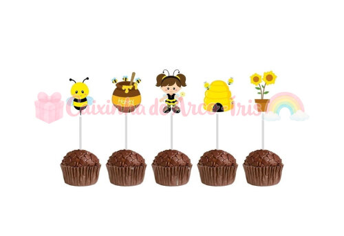 100 Forminhas / Toppers: Abelhinha