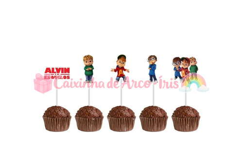 100 Forminhas / Toppers: Alvin e os Esquilos