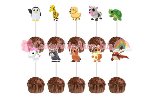 100 Forminhas / Toppers: Adopt Me! Menina