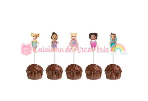 100 Forminhas / Toppers: Baby Alive