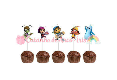 100 Forminhas / Toppers: Beat Bugs